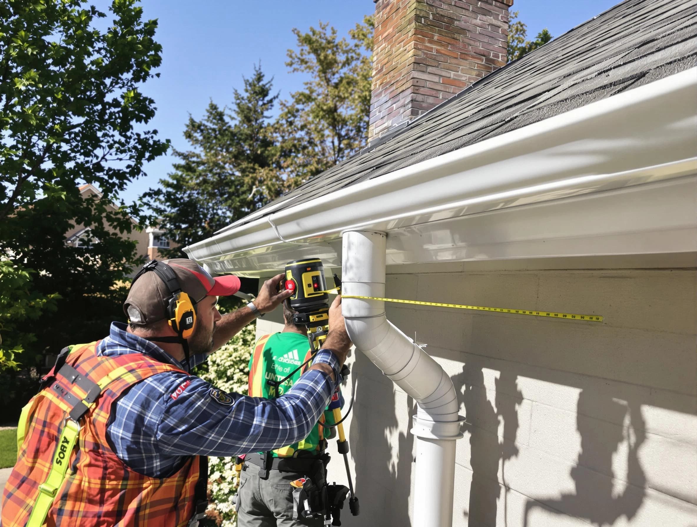East Cleveland Roofing Company installing downspouts at a property in East Cleveland, OH