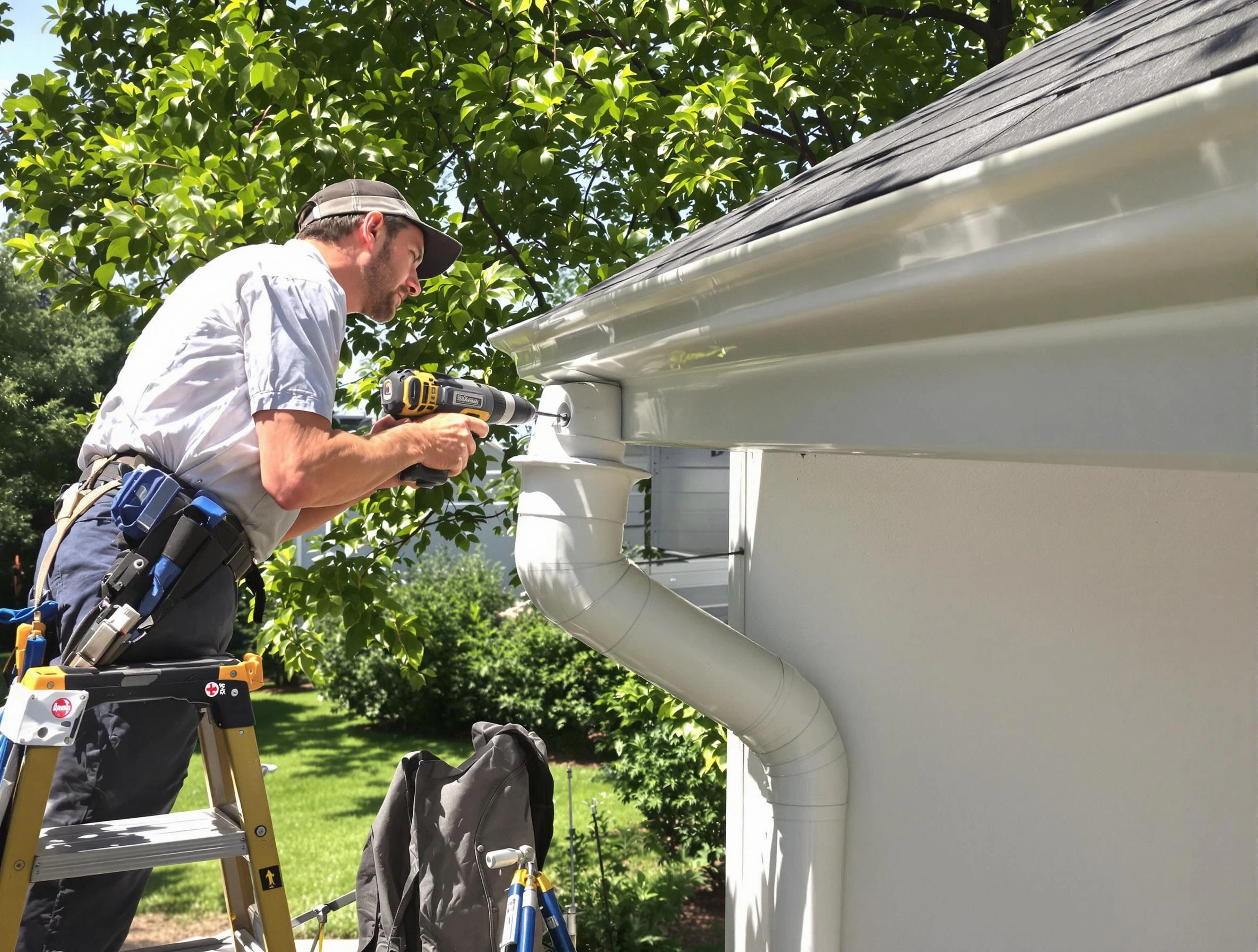 Properly installed rain gutters by East Cleveland Roofing Company in East Cleveland, OH